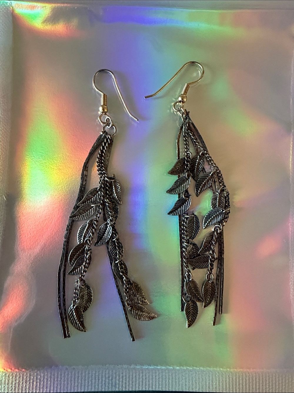 Silver Leaf Dangle Earrings - Elegant Women’s Jewelry
